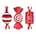 thumbnail image 3 of Adorno navideño para escenario, barra, vestido de novia, accesorios, 32 cm, colgante de arreglo de dulces navideños pintados en rojo y blanco, 3 of 5