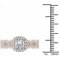 thumbnail image 4 of 1-1/4 Carat T.W. Diamond Criss-Cross Shank Single Halo 14kt Rose Gold Engagement Ring, 4 of 5
