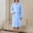 Light Blue, variant on Ynynloco Robes for Women - Super Bathrobe Soft Cozy Fleece Womens V Neck Kimono Robe Plush Long Bathrobe