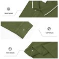 thumbnail image 6 of LNZGNM Men's Henley Shirts Quick Drying Button Up Solid Color T-Shirts Loose Breathable Long Sleeve Shirt Athletic Daily Wear Lapel Top,Army Green S, 6 of 9
