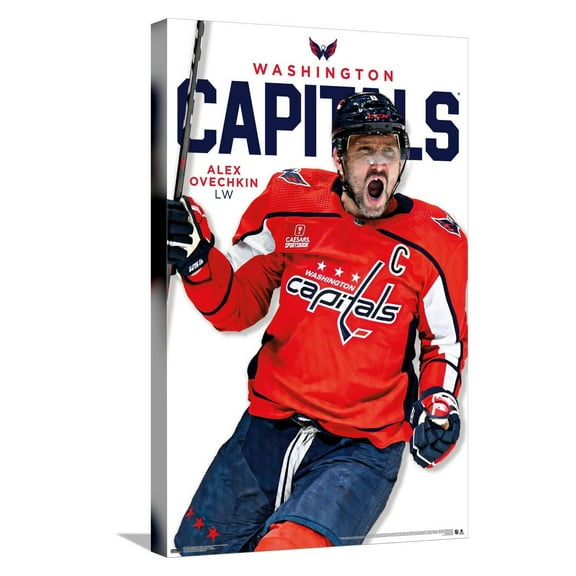 NHL Washington Capitals - Alexander Ovechkin Feature Series 23 Canvas Wall Poster, 14.725" x 22.375"