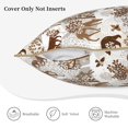 thumbnail image 3 of KLL leaf Moose fox owls tree Decorative Throw Pillow Covers Velvet Soft for Couch Sofa Bedroom Living Room Outdoor (No pillow core)- 18"x18", 3 of 5