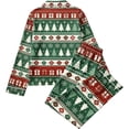 thumbnail image 6 of Enjoytime Women Christmas Pajama Sets Print Button Down Long Sleeve Shirts Pants 2 Piece Sleepwear Xmas Soft Plus Size Lounge Set, 6 of 6