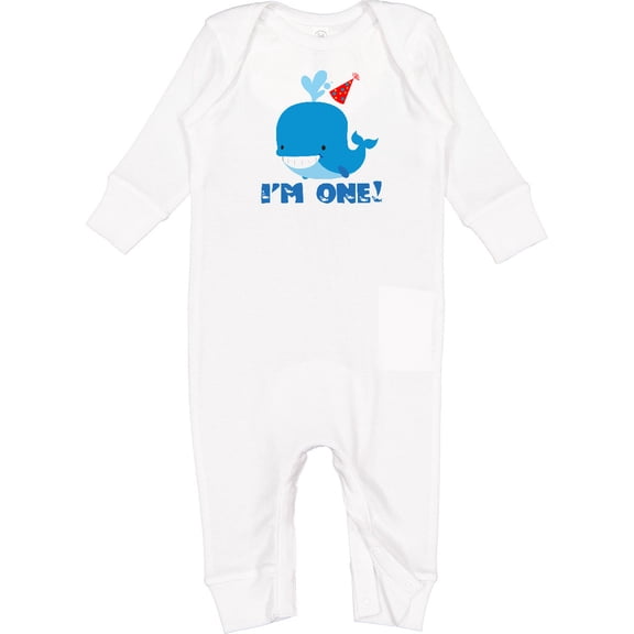 Inktastic Whale 1st Birthday Baby Romper Coveralls