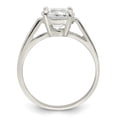 thumbnail image 5 of 925 Sterling Silver Solid Cubic Zirconia Ring Size 8 2mm Wide Ring for Women, 5 of 5