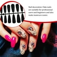 thumbnail image 3 of Guardurnaity 24 piezas de uñas postizas, polvo brillante, puntas de uñas artificiales, operación Simple, patrón de ataúd, calcomanía de uñas Type8 NO8, 3 of 6
