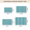 thumbnail image 4 of Teal Striped Door Mat Indoor Outdoor, Simple Art Vertical Stripe Farmhouse Non Slip Welcome Mat with Rubber Backing, Absorbent Fabric Front Door Mats Entryway Rug for Home Patio Entrance 18"x30", 4 of 8