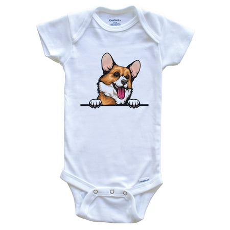 

Cardigan Welsh Corgi Dog Breed Cute One Piece Baby Bodysuit v2 3-6 months white