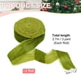 thumbnail image 2 of Uxcell Velvet Ribbon Crinkled Handmade Frayed Edge Vintage Ribbons for Gift Wrapping Christmas Tree Ornament Moss Green, 2 of 3