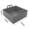 thumbnail image 6 of Ludlz Folding Rectangle High Temperature Resistant Baking Tray with Handles Silicone Pot Air Fryers Oven Cooking Tool Kitchen Accessories, 6 of 8