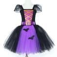 thumbnail image 2 of Girls Sleeveless Tutu Tulle Dress with Headband Two Piece Set Witch Halloween Party Clothes Halloween for Kids Girls Size 1-14 Years, 2 of 9