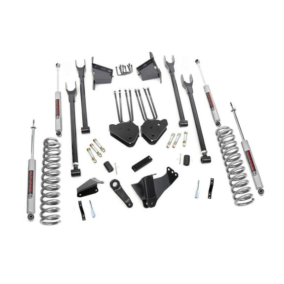 Rough Country 8" Lift Kit (fits) 2005-2007 Super Duty F250 F350 4WD Diesel | 4-Link Suspension | N3 Shocks | 591.20