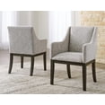 thumbnail image 2 of Signature Design by Ashley Burkhaus Traditional Dining Upholstered Arm Chair, Set of 2, Gray & Dark Brown, 2 of 6