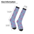 thumbnail image 2 of Naloa Nautical Anchors Thigh High Socks Extra Long Stretchy Sock Women Over Knee High Opaque Stocking Daily Wear, 2 of 6