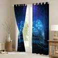 thumbnail image 3 of Manfei Neon Game Console Curtains and Drapes (38x45), Futuristic Gamepad Blackout Curtains for Bedroom, Black Blue Curtains for Living Room, Living Room Curtains Bedroom Decoration, 3 of 6