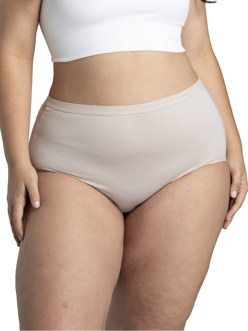 Fruit of the Loom Women's Plus Size Microfiber Brief Underwear, 6