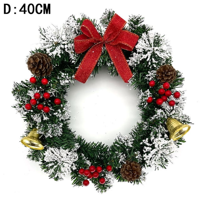 Corona navideña Coronas de invierno para puerta de entrada, corona de adviento Colgador de puerta Decoraciones de pasillo Letrero de bienvenida para ventana