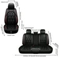 thumbnail image 5 of Tuqiang Car Seat Covers Leather Full Set for Haima for S7 2010-2020 Automotive Grade Waterproof Seat Covers with Airbag Design Black, 5 of 8