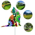 thumbnail image 2 of POYOGA 7” Cat Decorative Garden Stakes Metal Yard Art with Colorful Kitten Design, 2 of 8