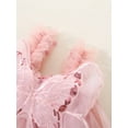 thumbnail image 6 of Lnzyyephy Toddler Baby Girl Summer Tulle Dress, Sleeveless 3D Butterfly Wing Sleeveless A-Line Beach Wedding Party Dress, 6 of 9