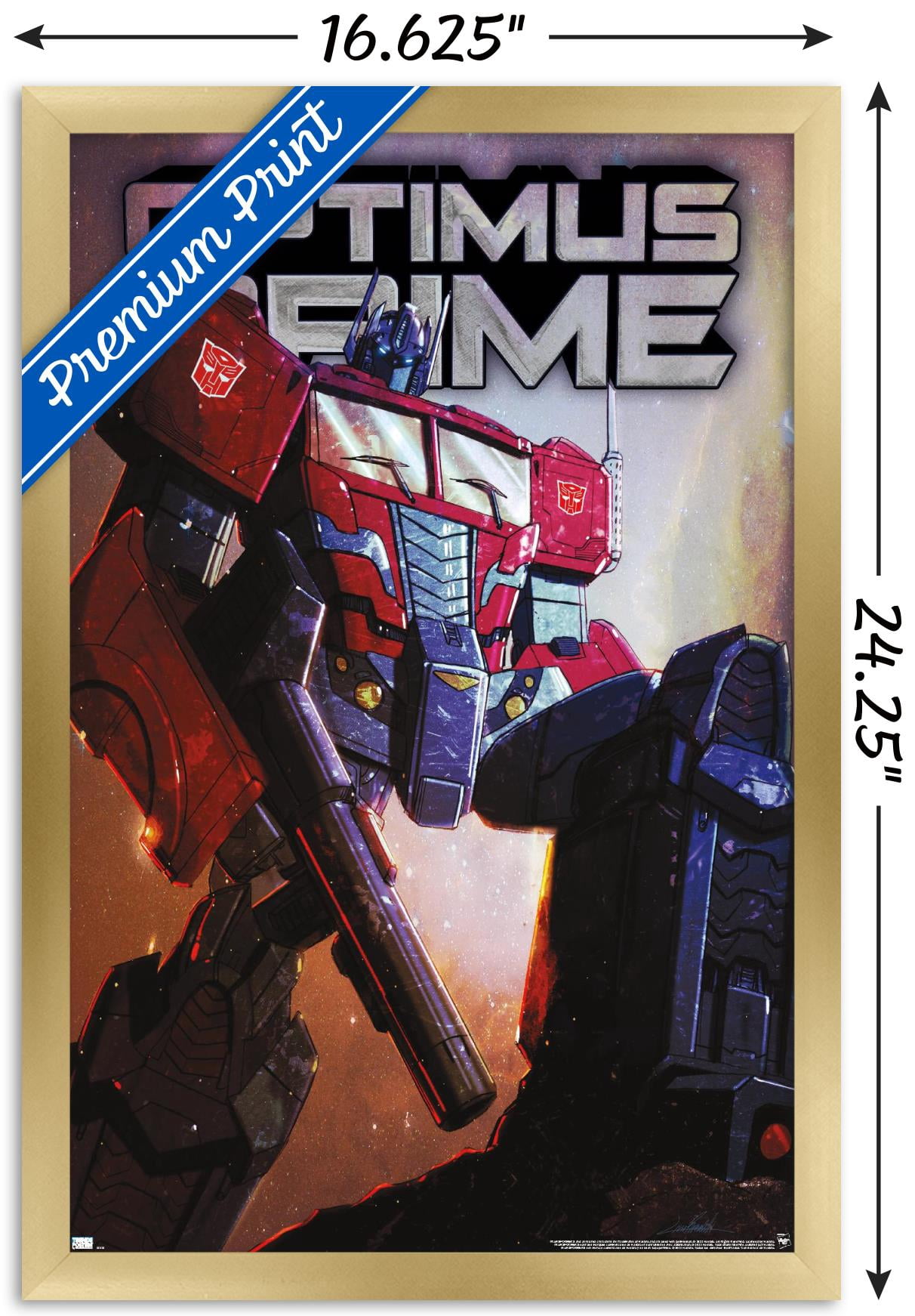 Hasbro Transformers - Optimus Prime Wall Poster, 14.725" x 22.375" Framed