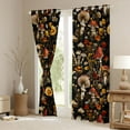 thumbnail image 3 of Manfei Female Men Botanical Mushroom Black Out Curtains,Chic Flowers Curtains Pack of 2 (42x63 Each),Vintage Aesthetics Bedroom Curtains,Microfiber Bedroom Decor, 3 of 6