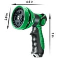 thumbnail image 3 of Tenozek Water Hose Nozzle Sprayer 10 Patterns Adjustable High Pressure Heavy Duty Metal Water Hose Sprayer for Garden (Green), 3 of 7
