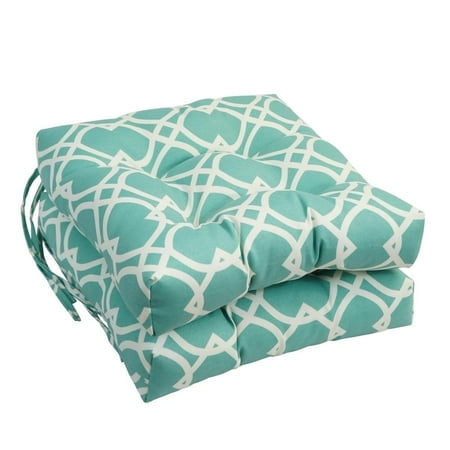 16-Inch Spun Polyester Outdoor Square Tufted Chair Cushions (Set Of 4) 916X16Sq-T-4Ch-Od-144