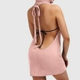 thumbnail image 4 of JINMGG Womens Plus Size Clearance $5 Virgin-Killer Backless Long Tie Open Turtleneck Sleeveless Sweaters Pink XL, 4 of 7
