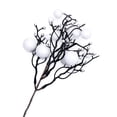 thumbnail image 2 of Chendee Artificial Christmas Glitter Berries Stems Xmas Tree Wreath Diy Decor,White, 2 of 8