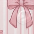 thumbnail image 4 of Vertical Pink Stripes with Bows Shower Curtains with 12 Hooks Waterproof Bathroom Decor 66" x 72", 4 of 6