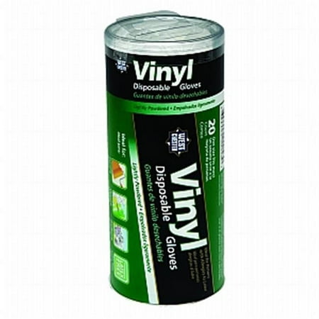 West Chester 00110-O Vinyl Lightly Powdered Disposable Gloves Tube