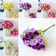 thumbnail image 3 of Lefu Artificial Bouquet 21 Diamond Rose 7 Branches Fake Flowers Home Wedding Decor, 3 of 6