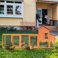 thumbnail image 2 of imerelez 122＂Large Wooden Chicken Coop,Outdoor Hen House with Nesting Box ,Super Large Chicken Tractor, Chicken House with Run, Wooden Hen House Poultry Cage, 2 of 9