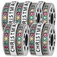 thumbnail image 1 of Charm con inscripción Xmas01 5Pzas Plata S925 Chapa Separador Clip Christmas Plata/Multicolor Caja Blanca 4x4cm., 1 of 2