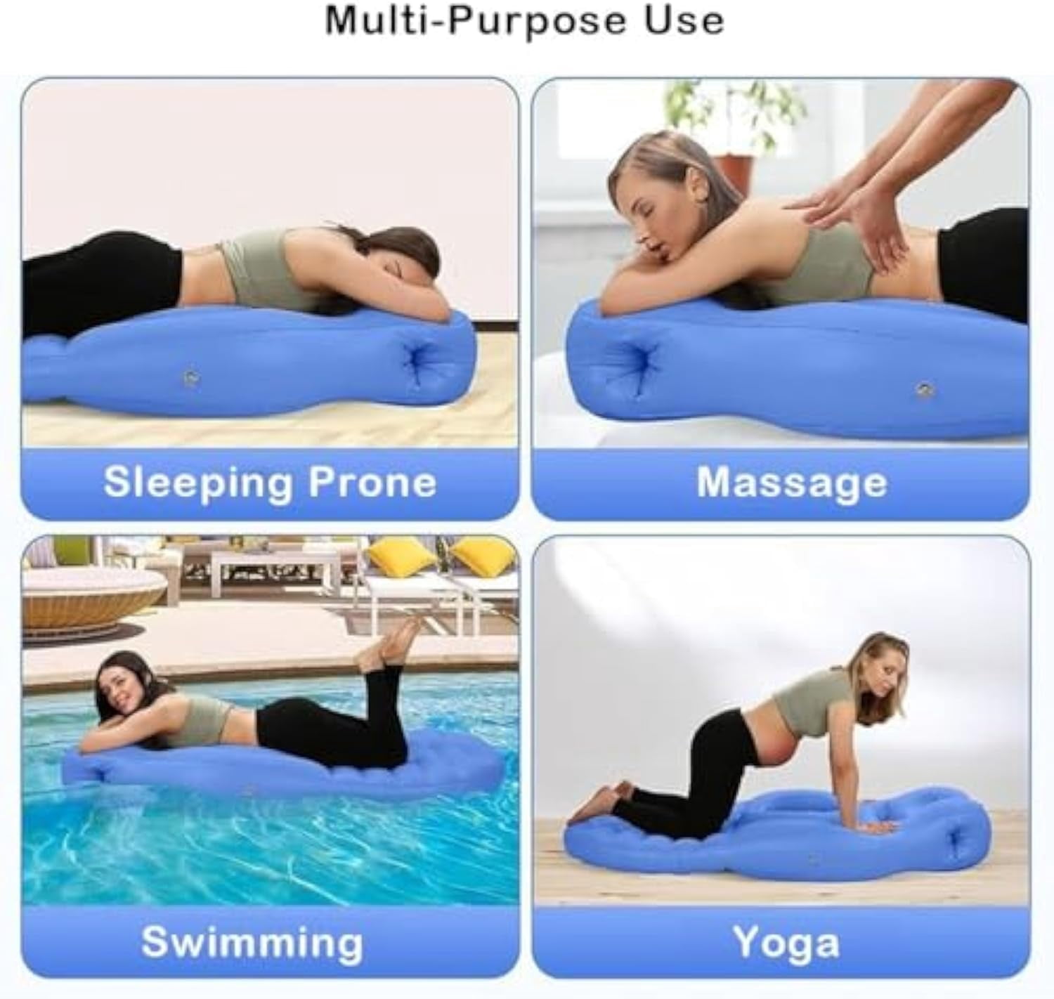 Tummynest - Pregnancy Mattress, Inflatable Pregnancy Pillow, Full Body Maternity Airbed with Hole, Adjustable Portable Pregnancy Pillows for Sleeping