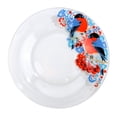 thumbnail image 5 of STP GOODS Bullfinches Glass Appetizer Plate Set of 6 Pcs 7.5" (19 cm) Service for 6 Dessert Plates, Christmas Dinnerware, Clear Red Blue, 5 of 11