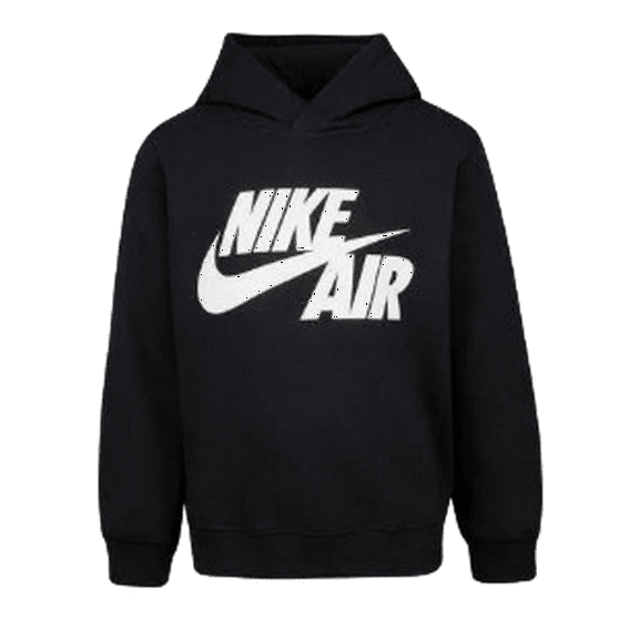 Nike Little Boys Air Swoosh Fleece Hoodie, Black, 6