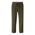 thumbnail image 4 of LYHaoo Kids Casual Corduroy Pants Elastic Waist Drawstring Baggy Sweatpants Loose Fit Wide Leg Palzzo Trousers With Pockets Pants for Boys(Brown), 4 of 7
