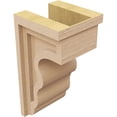 thumbnail image 5 of 6"W x 6"D x 12"H Wide Highland Rough Cedar Woodgrain TimberThane Corbel, Primed Tan, 5 of 6