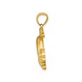 thumbnail image 3 of 14K Yellow Gold Stretching Cat Charm Pendant Necklace with Chain, 3 of 4
