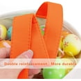 thumbnail image 5 of Easter Bunny Bag & Basket for Egg Hunts. Children's Tote Handbag Container with Dual Layer Bunny Ears Design, Excellent for Carrying Eggs, Candy, Gifts at Easter Party. (Cylinder Orange), 5 of 7