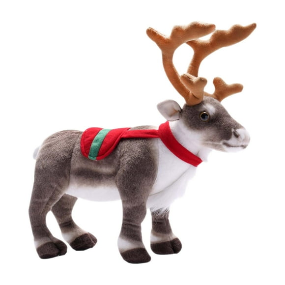 Muñeco de alce reno navideño, figuritas de alce independientes para fiestas, festivales y oficinas. 35cm