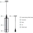 thumbnail image 3 of Ssxjv Electric Milk Frother With Double Whisk, Manual Milk Frother Silver, 3 of 4