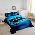 thumbnail image 3 of Gaming Comforter Gamer Comforter Set Full Size Game Home Decor Soft Video Game Gamepad Bedding Set Modern All Season Teens Bedroom Down Duvet, 1 Comforter with 2 Pillowcase, Blue, 3 of 6