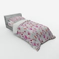 thumbnail image 2 of Ambesonne Floral Bedding Set 3 Pcs, Watercolor Spring Blooms, Twin XL, Pink Purple Coral, 2 of 2