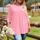 thumbnail image 4 of Plus Tamaño Suelto Ajuste Camisetas para las Mujeres Impresas 3/4 Manga Cuello Redondo Blusa Casual Verano, Más Tamaño de la Túnica de Manga Larga para las Mujeres, 4 of 6