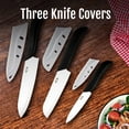 thumbnail image 6 of Vos Ceramic Knives with Covers - 3-Piece Knife Set - Ideal Kitchen Knives - (Black), 6 of 8