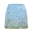 thumbnail image 3 of vigerkar Athletic Skorts Women with Pockets Size High Waist Golf Tennis Skirt Tummy Control Summer Floral Print Short (Light Blue, 4XL), 3 of 4