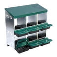 thumbnail image 1 of Cajas nido para gallinas, accesorios para poner huevos, protección para huevos, resistentes, cajas de 6 compartimentos para gallinas ponedoras Verde, 1 of 8